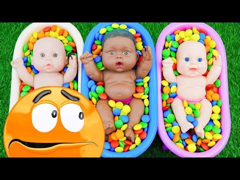 Satisfying Video l How to Make Rainbow Bathtubs into Mixing Slime with Glitter Pool Cutting ASMR