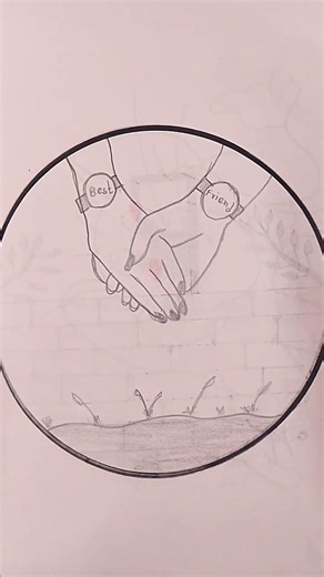 How to easy Best Friend step by step pencil drawing✍️🫂