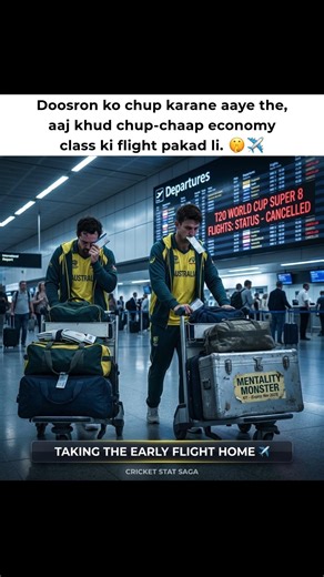 Aussie Mentality Crashed! Early Exit ✈️📉 #Cricket