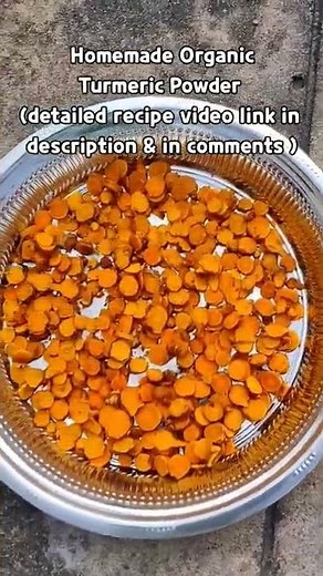 Homemade Turmeric powder recipe from turmeric roots