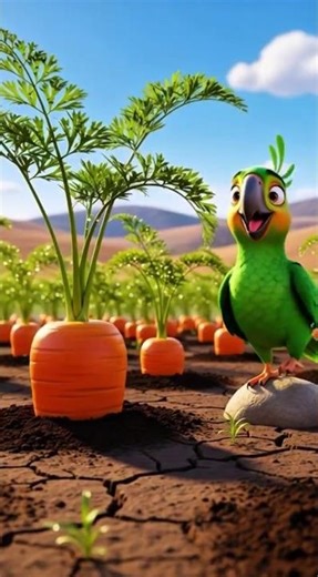 A Brave Parrot Saved the Hungry Flock | Emotional Parrot Story | Animated Short #parrot #viralshort