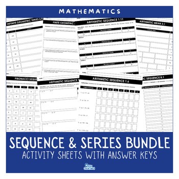 Sequence and Series Bundle | Activity Sheets with Answer Keys