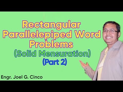 Rectangular Parallelepiped Word Problems (Solid Mensuration) Part 2