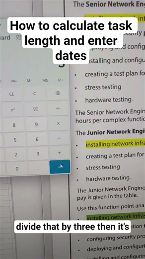 How to calculate task length and schedule the task in #msproject #projectmanagement #unit3 #btec
