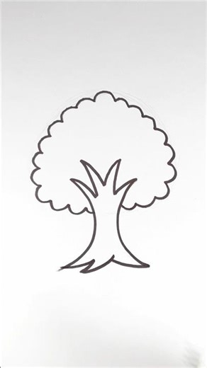 How to draw a tree for kids ✏️ #art #drawing #sketch