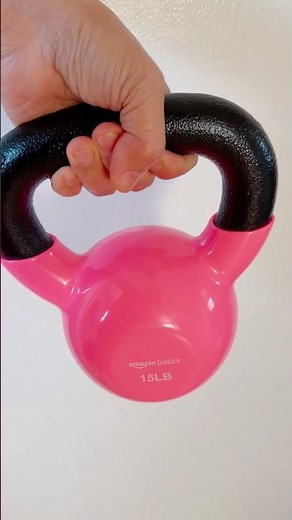 Amazon Basics 15lbs Vinyl Kettlebell #fitness