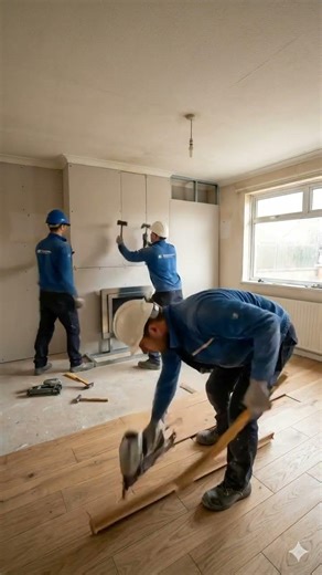Living Room Fireplace Remodel | Before & After Timelapse 😮‍🔥