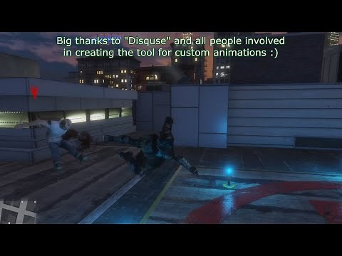 My first custom animations for GTA 5 - Batman script mod