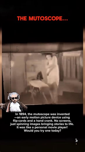 In 1894, the mutoscope was invented—an early motion picture device using flip-cards and a hand crank. • • • • • • • #ancientheoriesnerd #AncientDiscoveries #HISTORYNEWS #facts #interesting #AncientMystery #historynerd #mindblown #Mindblowing #mindblowingfacts #factsyoudidntknow #DidYouKnow #theory #theories #LostCivilizations #losttechnology #VintageTech #HistoryOfCinema #EarlyMovies #MutoscopeMagic #RetroGadgets #FilmHistory | Ancient Theories Nerd