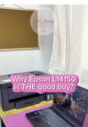 EPSON L14150 forda win! 🏆 One of our big purchase to start fresh to our printing business. High-quality yung output, very easy and efficient gamitin, and simple ink refills. It satisfies talaga all our printing needs! 😉 #fyp #printingbusiness #printingservices #print #smallbusiness #fypシ゚ #epson #epsonl14150 #ecotank #l14150