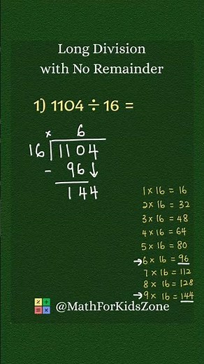 Long Division with No Remainder | Grade 4 Math ✅💯 #maths #mathshorts #longdivision #math #education