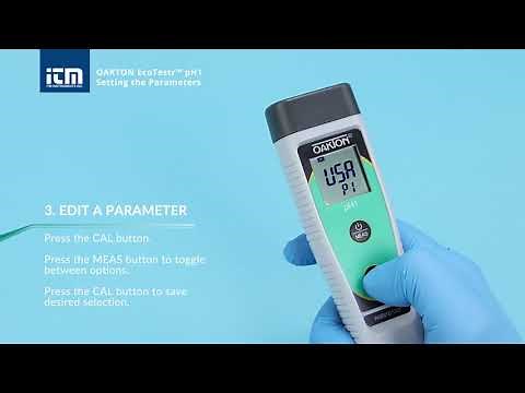 Setting the Parameters on the OAKTON EcoTestr pH1