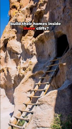 Why Did People Build Homes Inside These Cliffs? | Bandelier National Monument #shorts