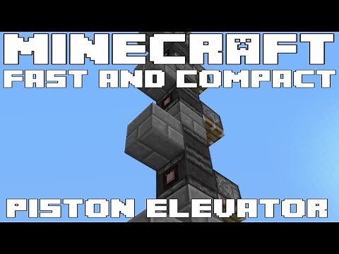Minecraft 1.11 Piston Elevator - Super fast and compact - Tutorial