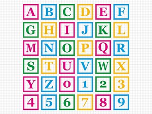 Alphabet Blocks Svg Png Pdf Ai Dxf File Download - Etsy
