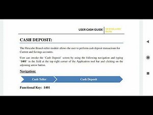Cash deposit through flex cub system
