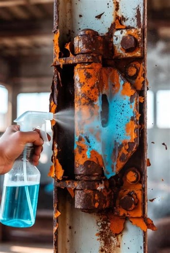 Extreme Rust Removal on a Metal Warehouse Rolling Door Hinge | Satisfying Industrial Restoration 🔧 #RustRemoval #DoorHinge #MetalRestoration #IndustrialCleaning #RustyMetal