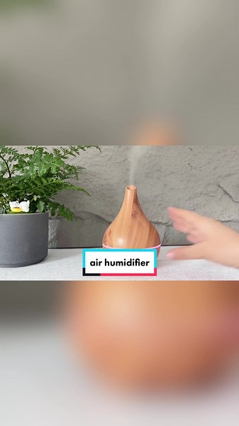 Aroma Diffuser with Wood Grain Design and Seven Colors