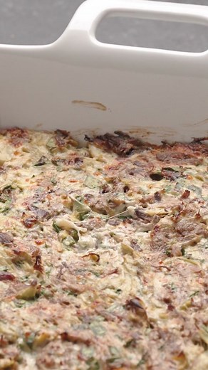 Leftovers never looked so good. Beef up a spinach and artichoke dip appetizer with pot roast. #appetizer #leftoversfromlastnight