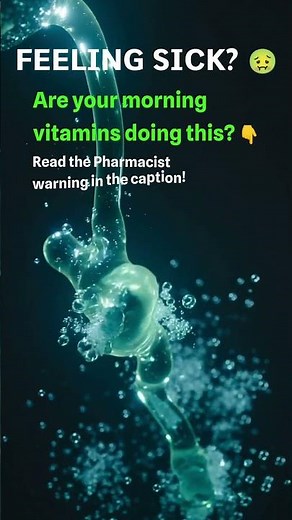 Why your morning vitamins make you sick 🤢💊 #pharmacist