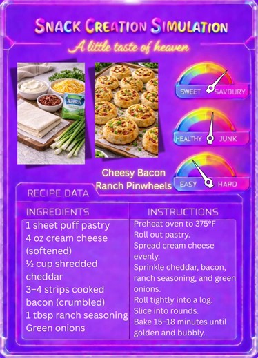 MENU ITEM - CHEESY BACON RANCH PINWHEELS