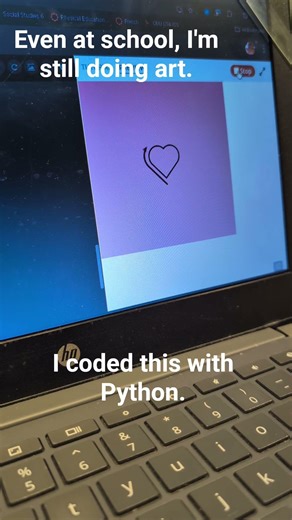 Doing art at school 😭 #pythonprogramming
