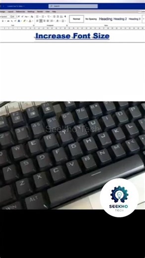 Increase Font size symbol in msword | #windows #keyboard #mstechtricks #msword #typingspeed #viral