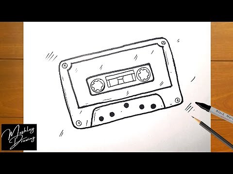 How to Draw a Cassette Tape