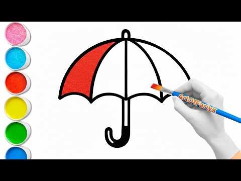 How to Draw an Umbrella Step by Step ☂️ | Easy Umbrella Drawing for Beginners 🌈