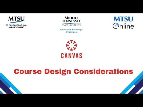 Course Design Considerations