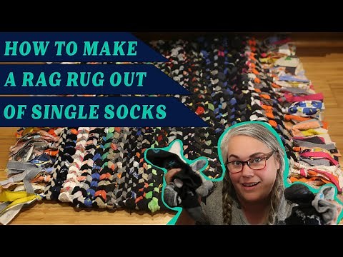 HOW TO MAKE A RAG RUG OUT OF SINGLE SOCKS + LEARN HOW TO MAKE YOUR OWN LOOM