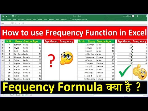Using frequency function in excel || How to use frequency formula in Excel
