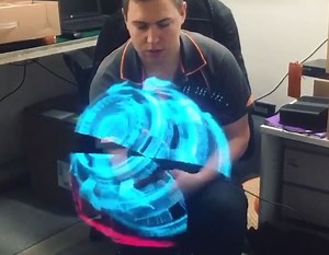 Handheld holograph generator.