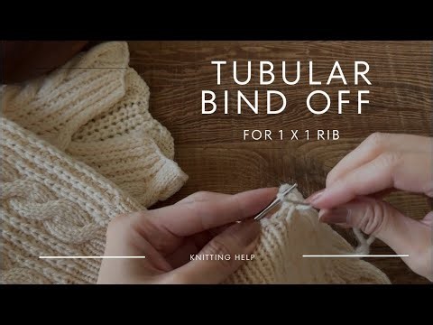 【Tutorial】 Tubular Bind-Off for 1 x 1 rib / 1 x 1羅紋收縫