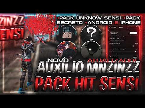 Novo🎯 AUXILIO DE MIRA MNZINZZ📲⚙️PACK HIT SENSI - PACK DE SENSI ANDROID E IPHONE - SENSI FREEFIRE