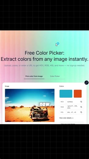 Website to find color codes from any image #shorts #tech #website #trendingshorts
