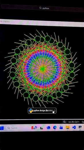 Python Creates This Satisfying Art 🎭#python #design #shorts #shortvideo #viralvideo #coding