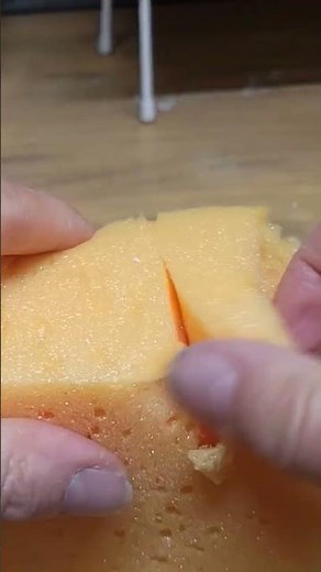 ASMR-Cutting Sponge using Utility Knife