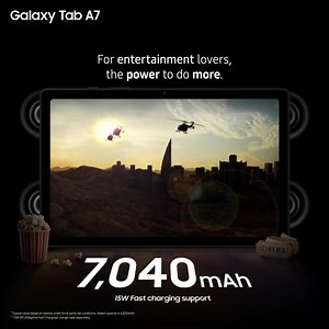 22 reactions | Packed with a 10.4" screen, 7040mAh battery and powerful movie-like Quad speakers, the #GalaxyTabA7 is an entertainment powerhouse! Its the perfect "me time" companion for videos, gaming and browsing. https://www.samsung.com/africa_en/tablets/galaxy-tab-a/galaxy-tab-a7-gray-32gb-lte-sm-t505nzadxfa/ | Samsung | Facebook