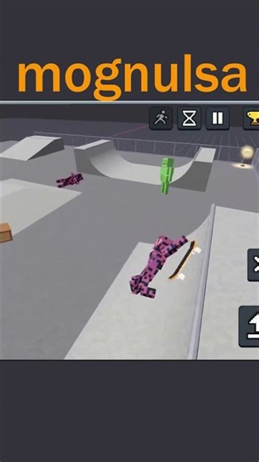 Creeper and spider man on skate park in Puppet Sandbox 3D
