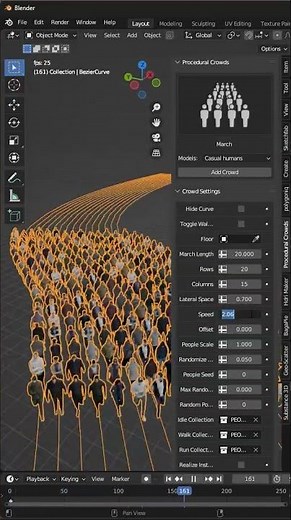 Easy CROWDS in Blender with Procedural Crowds