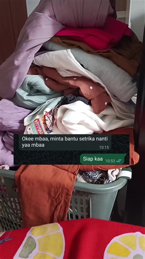 maksih orderannya ya kaa 🫶💗 bunda2 yg lagi mager setrika, boleh pake jasa saya aja yaa ☺️ #jasacleaningtangsel
