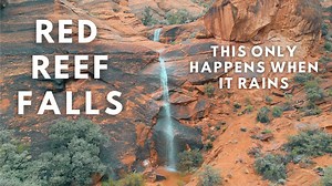 Waterfall adventure at Red Reef Recreation Area Utah