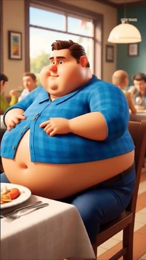 Funny fat man #DreamScreenAI #cartoon #cartoonvideo #babycartoon #funny #aicartoon #shorts