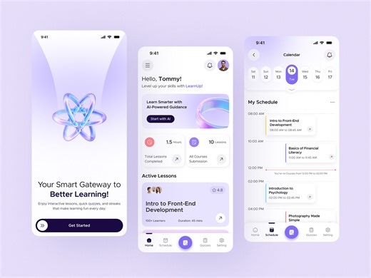 EdTech Mobile App UI