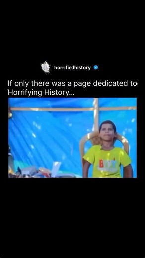 Horrifying History on Instagram: "On October 25, 2023, a young Palestinian boy being interviewed in Gaza suddenly froze mid-sentence as an Israeli F-16 fighter jet screeched overhead at low altitude. The video, verified by geolocation analysts, shows his pupils dilating and hands trembling—a physiological fear response matching DSM-5 criteria for acute trauma reactions. This incident occurred during the deadliest period for Gaza’s children, with UN reports confirming 112 Palestinian minors kille