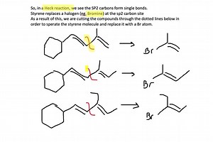 SOLVED:What vinylic halide would need to be coupled with styrene (C6 H5-CH=CH2) for the synthesis of each of the following compounds via a Heck reaction?