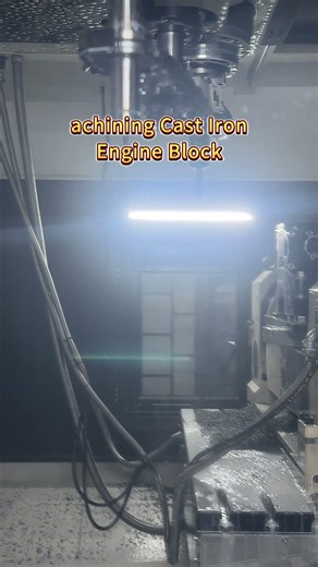 Machining Cast Iron Engine Block#shorts