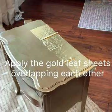 How to gold leaf furniture.