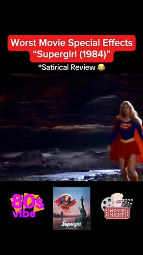 Worst Movie Special Effects “Supergirl (1984)” Satirical Review 😂 #supergirl #superman #movieclips #specialeffects #80s #80smovies #80smusic #funny #review #recap #commentary #foryou | Barb Castillo